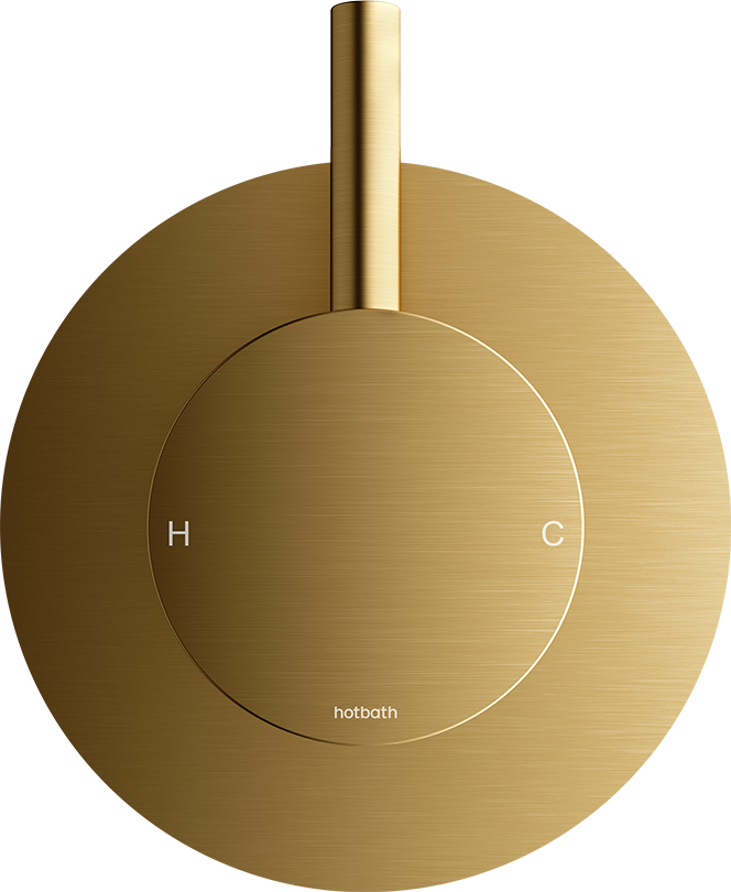 Hotbath Archie uitloop 15cm messing geborsteld PVD