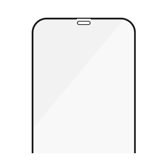 iPhone 12 / iPhone 12 Pro Antibakterielle Panzer Glas Displayschutz Case Friendly mit Rahmen (2711) - Schwarz