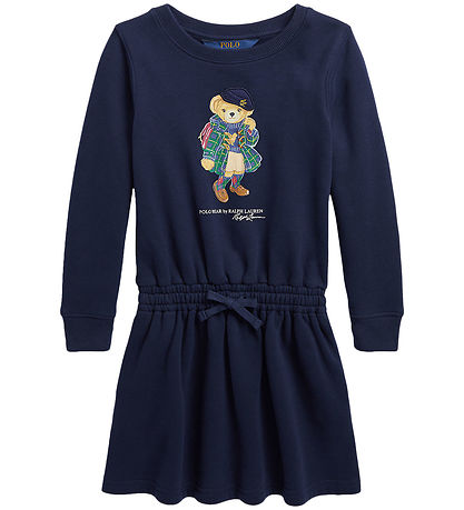 Polo Ralph Lauren Sweatkleid - Navy m. Kuscheltier