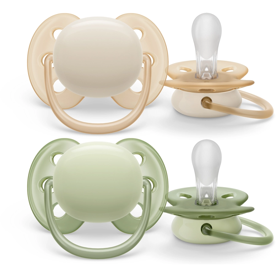 Philips Avent Schnuller ultra soft SCF09105 0-6 Monate grüngelb 4 Stück