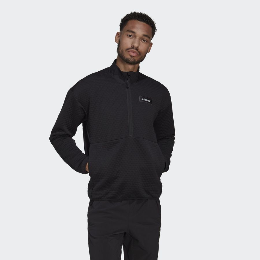adidas Maillot Fleece Terrex Half Zip - Noir
