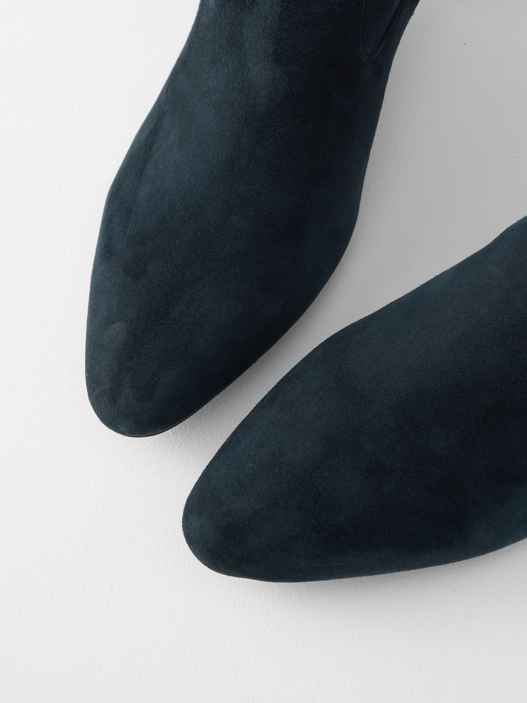 Marineblauw suède - Motionflex Sokkenlaarzen met Blokhak