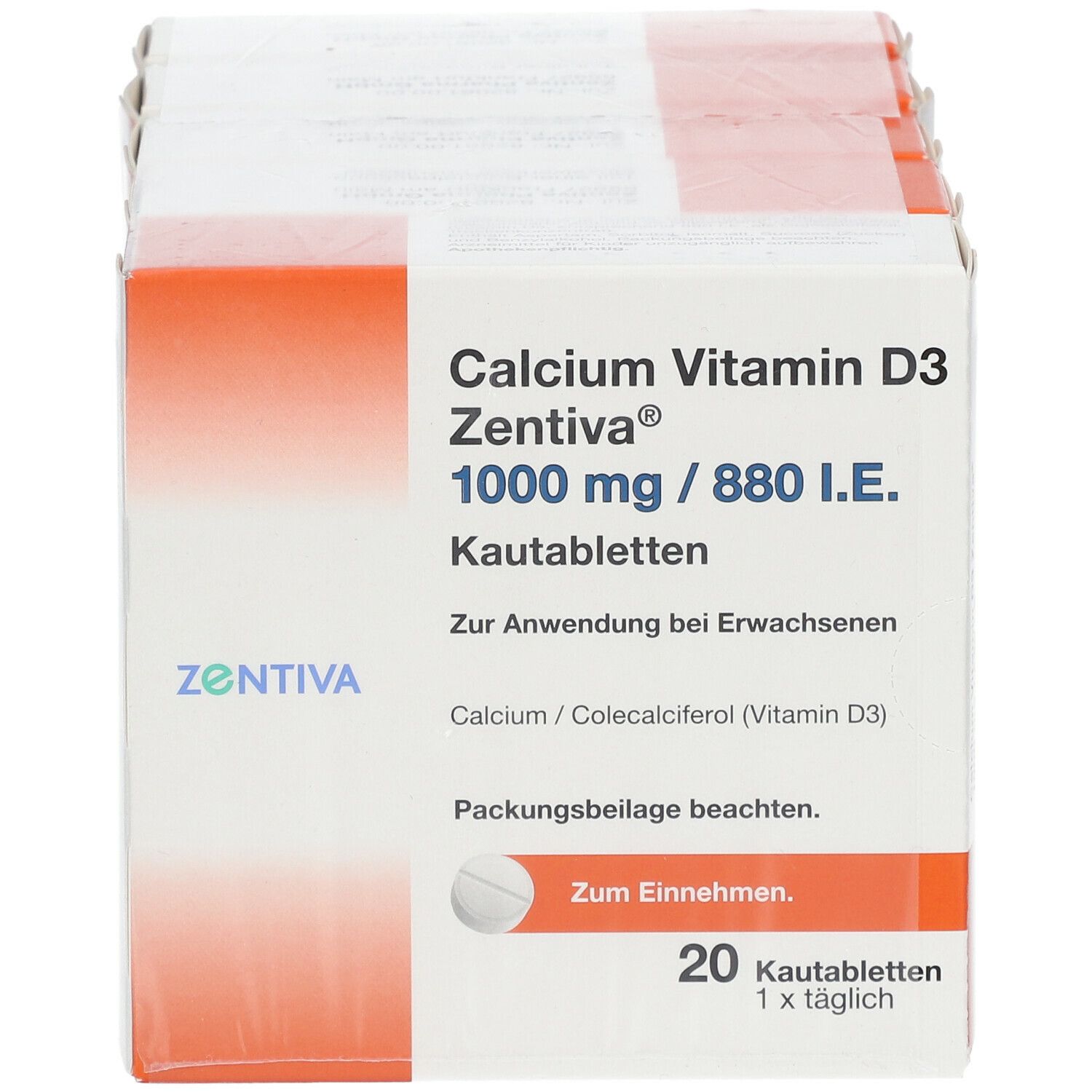 Calcium Vitamin D3 Zentiva® 1000 mg/880 I.E.