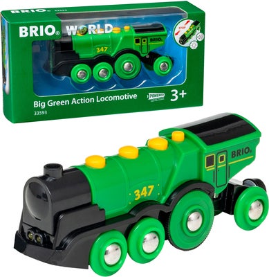 BRIO World 33593 Lokomotiv Stort, Grønt og Kraftig