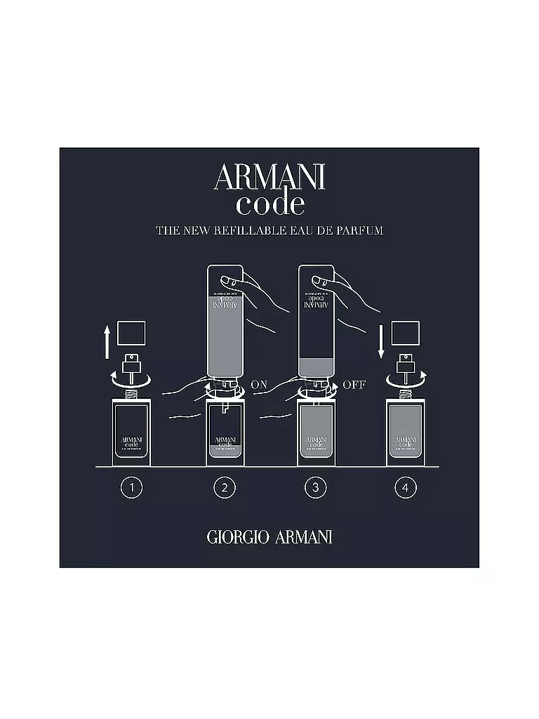 GIORGIO ARMANI Code Eau de Parfum 75ml Nachfüllbar keine Farbe