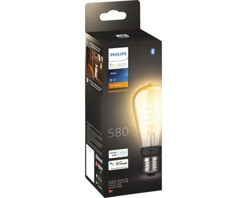 Philips hue LED lamp ST64 dimbaar E27/7,2W goud 550 lm 2100 K - compatibel met SMART HOME van hornbach