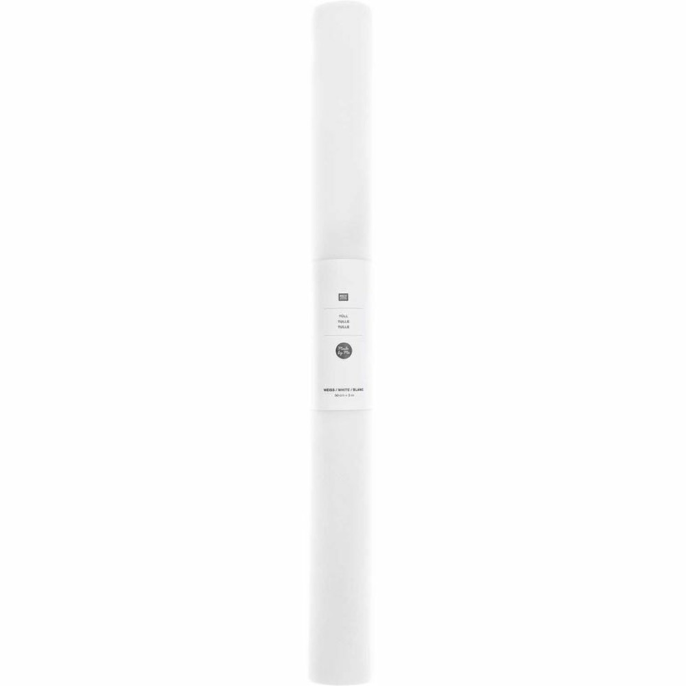 Rouleau de tulle 50 cm x 5 m - blanc