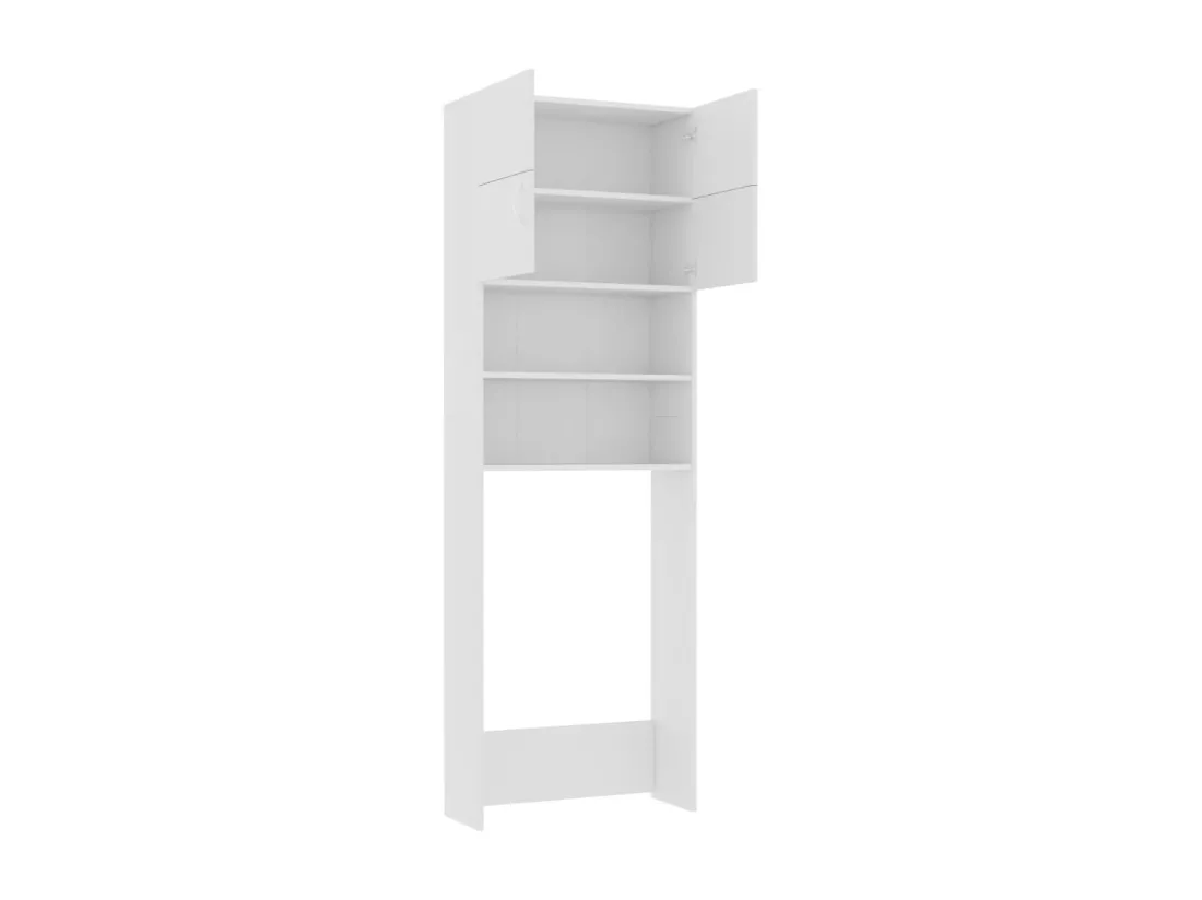 Meuble de machine à laver Blanc 64x25,5x190cm Bois d'ingénierie