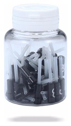 Lot de 50 Butées de Gaine avec Fourreau BBB CableEnd N-AL Workshop en Aluminium 4mm Noir