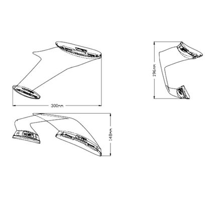 Spoiler Puig AILERONS DOWNFORCE LATERAUX - Noir