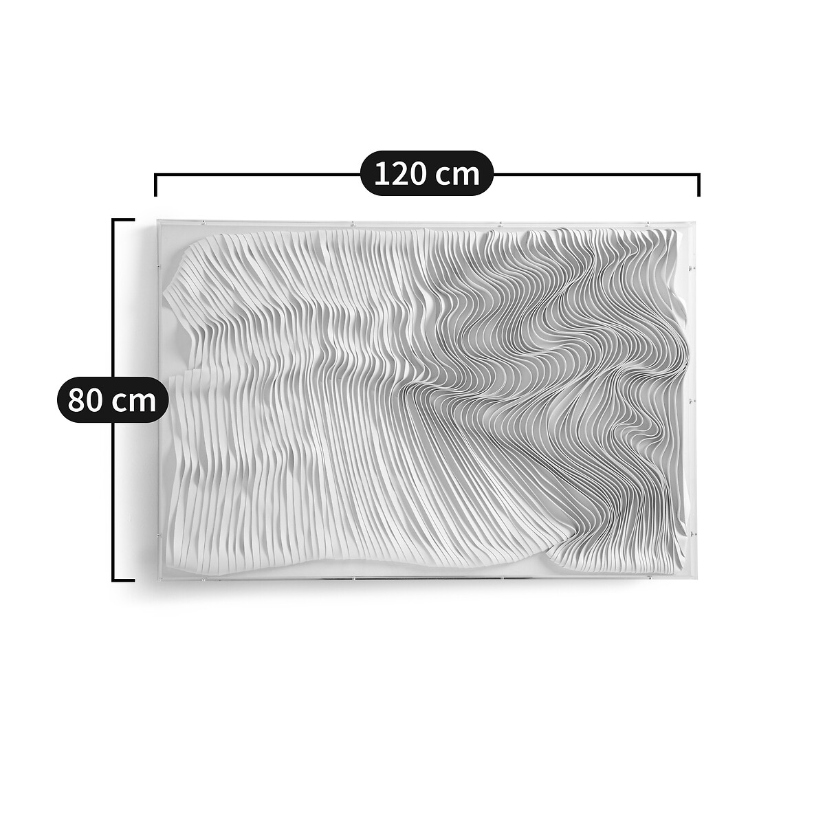 AM.PM<br>Decoração de parede em tiras de couro branco, Ondor