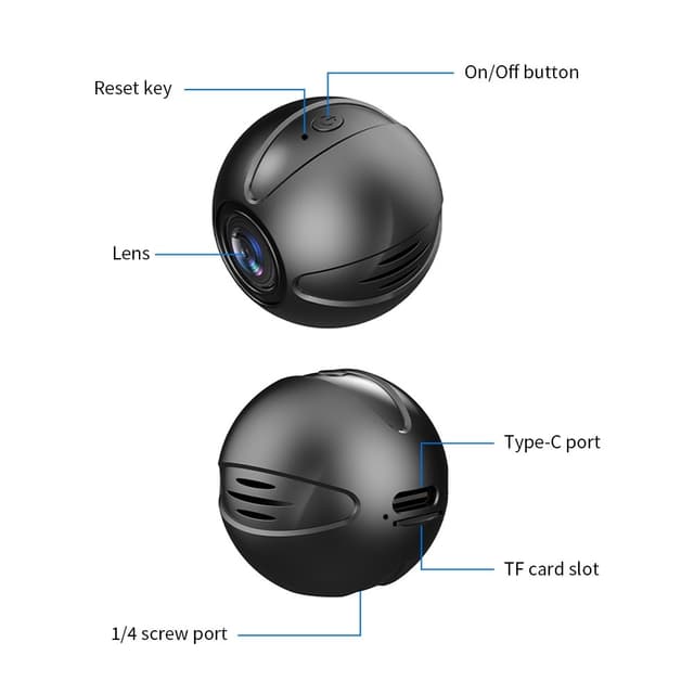 X3 30W Mini DV Trådløs Infrarød Night Vision Security Indendørs HD WiFi-kamera