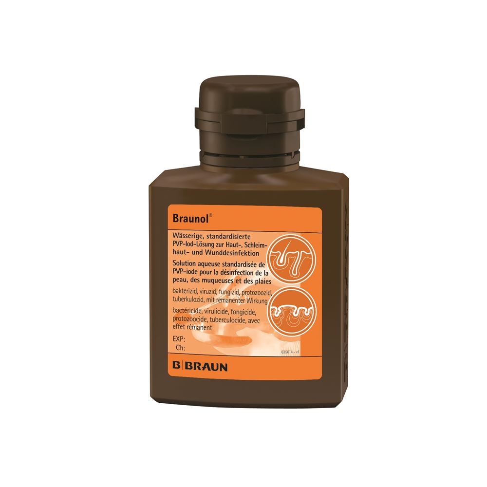 BRAUNOL Lös Fl 100 ml<br>20 × 100 ml, Flasche, Lösung zur Anwendung auf der Haut