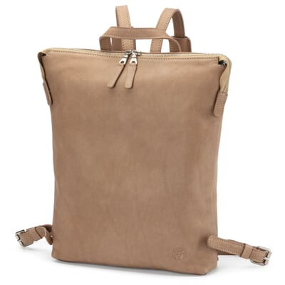 Damen-Backpack Rindleder, Taupe