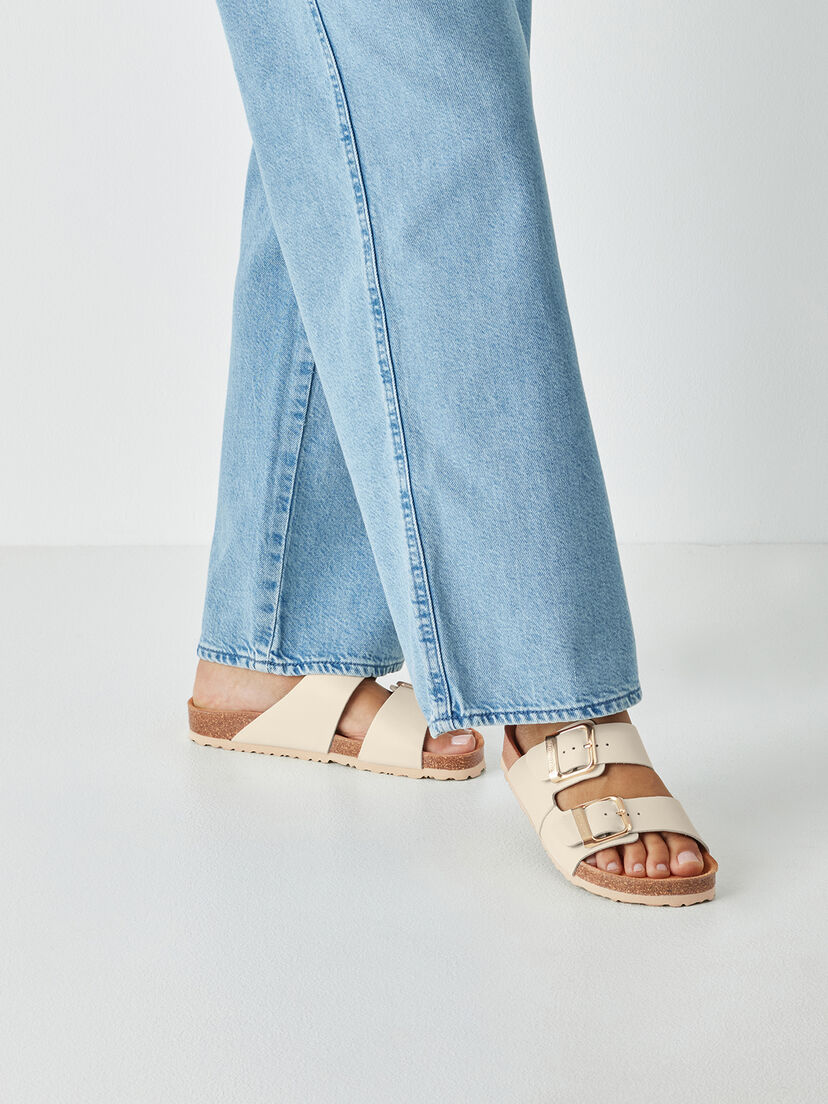 Leren Slipper - beige