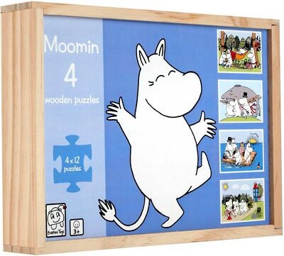 Mummitrollet 4 Trepuslespillene 4x12 Brikker