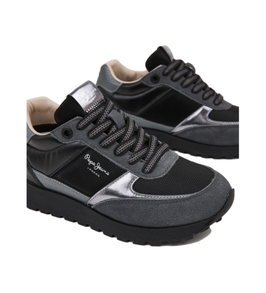 Tênis Pepe Jeans Dean Square de couro preto