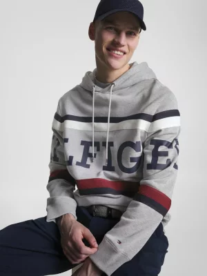 Moletom com capuz Global Stripe Hilfiger Monotype Logo