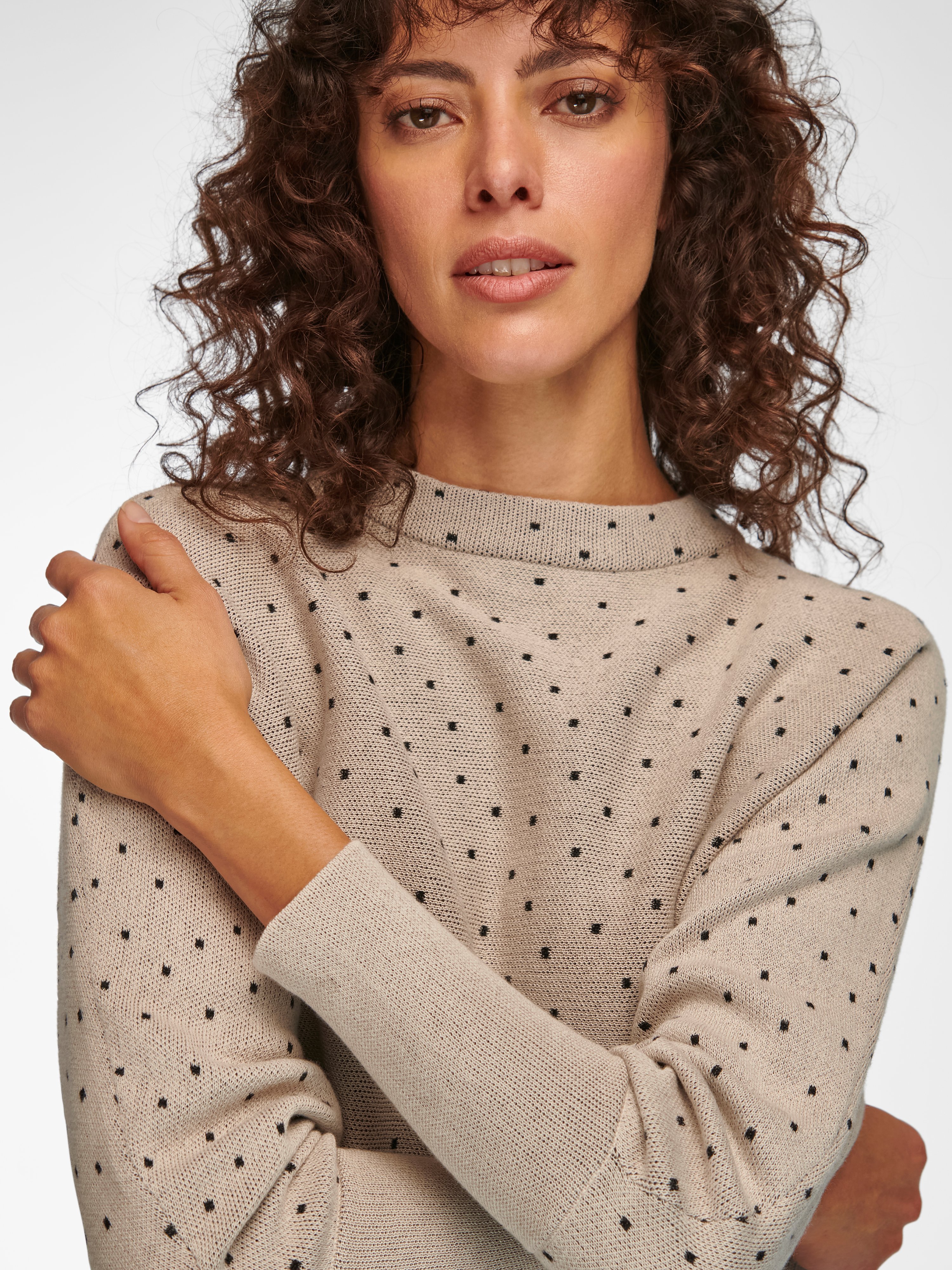 Pullover mit Stehbundkragen