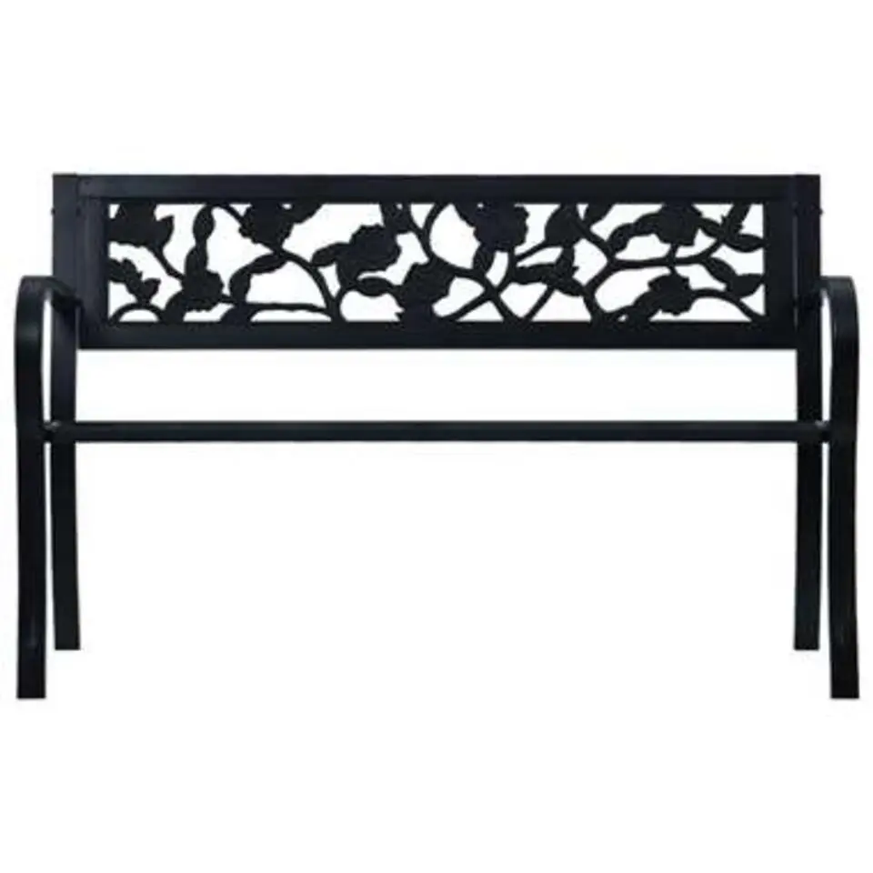 vidaXL - Tuinbank - Zwart - Metaal - 125 cm