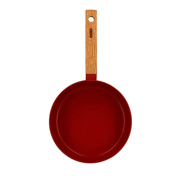Casserole Ector induction aluminium revêtu manche en bois 20 cm rouge