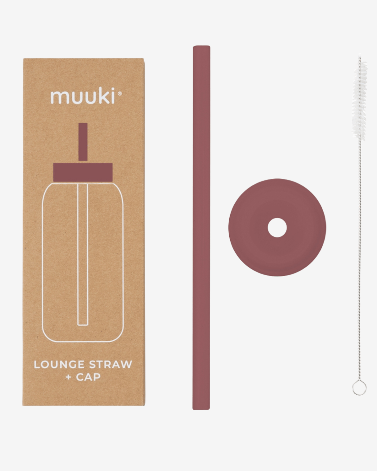 Flaskelokk m/ Sugerør til Muuki Daily Bottle – Lounge Straw + Cap