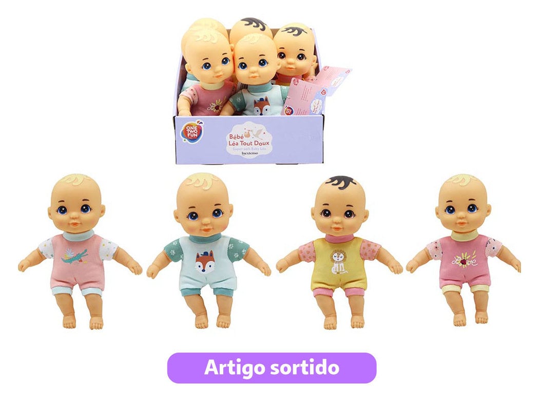 BONECO BEBÉ ONE TWO FUN CORPO FOFO 20CM MODELOS SORTIDOS