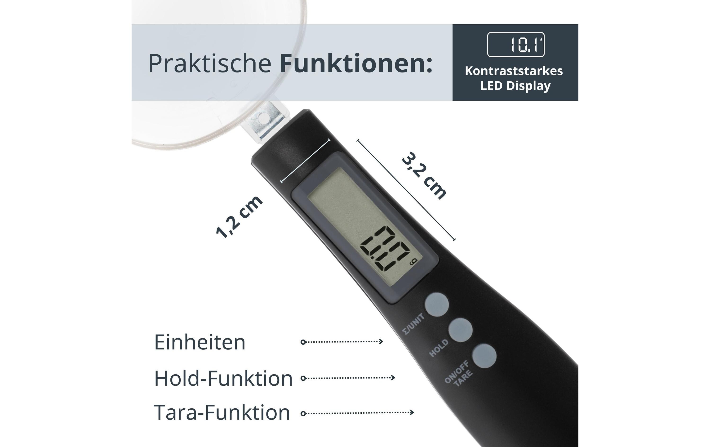 Löffelwaage Eni SchwarzWaage Grün