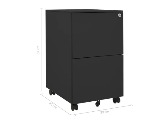 Classeur mobile Anthracite 39x45x67 Acier