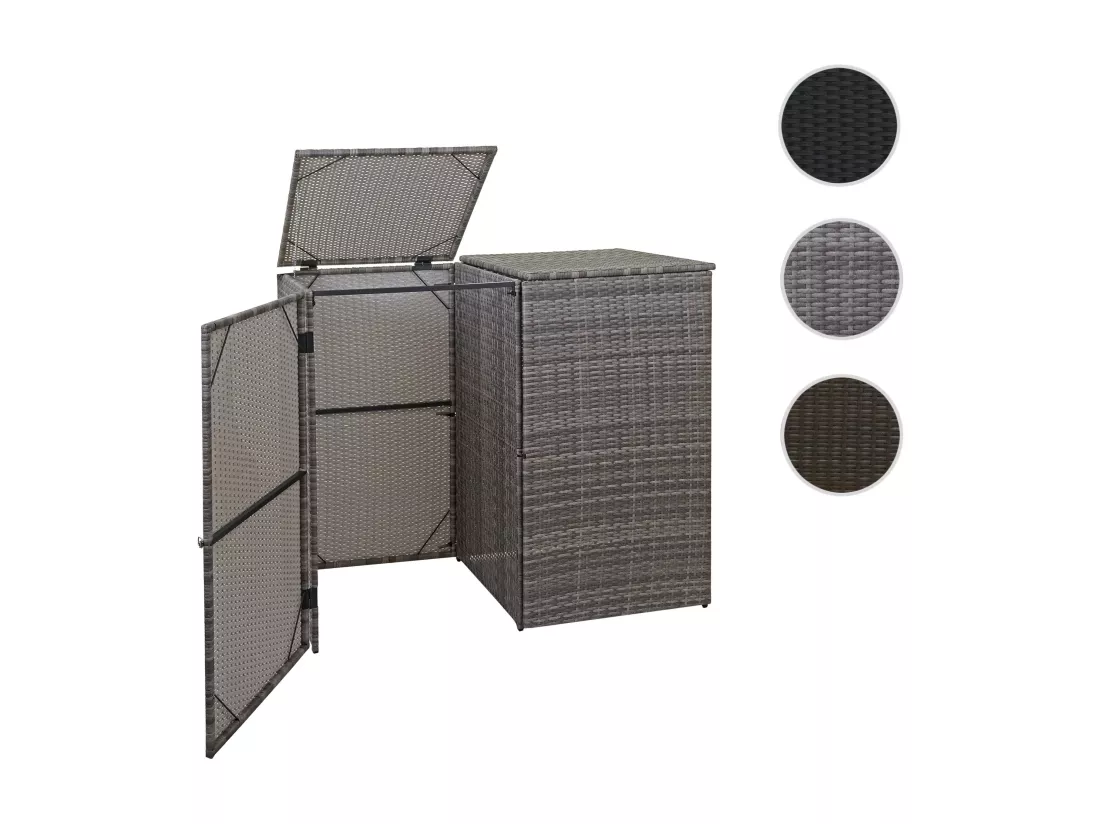 Habillage pour 2 poubelles MCW-E25 2x120l, gris