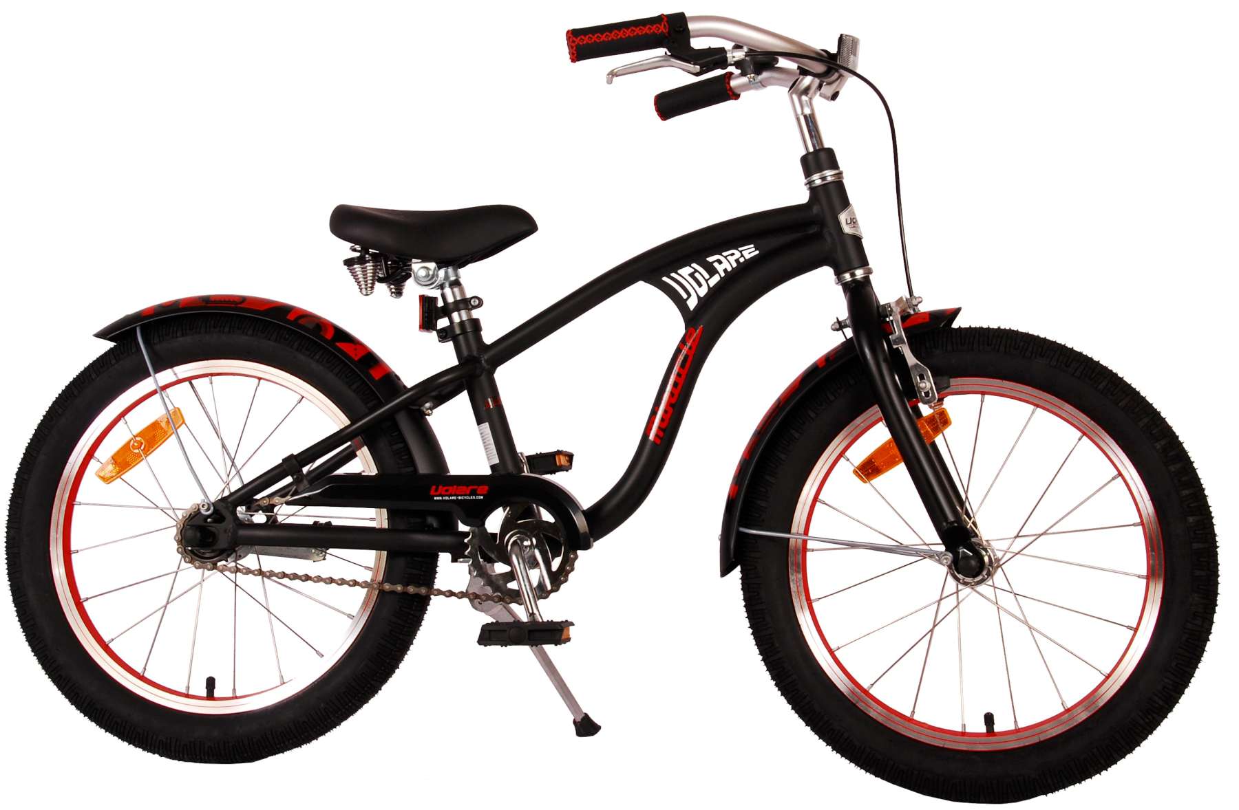 Kinderfahrrad Miracle Cruiser für Jungen 18 Zoll Kinderrad Mattschwarz
