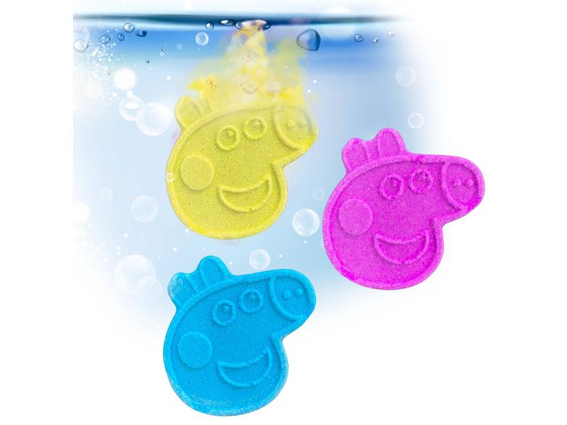 Craze Badespass Inkee Badebomben Peppa Pig 3er-Set Badebomben in niedlicher Peppa Pig-Gesichtsform
