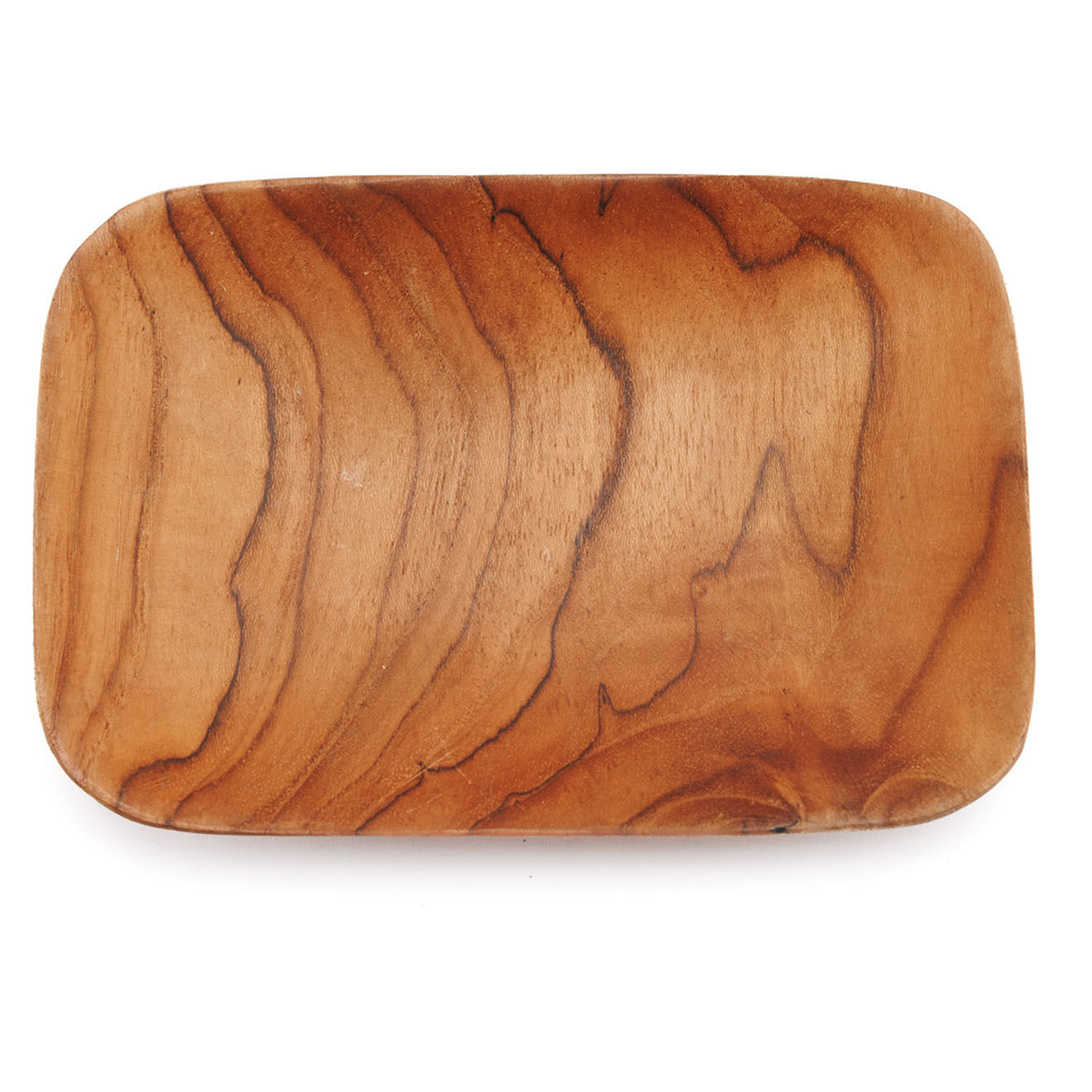 Bazar Bizar Plat en teck naturel - 13x9 cm