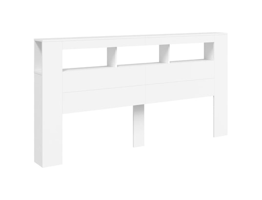 VIDAXL - Tête de lit à led blanc 200x18,5x103,5 cm bois d'ingénierie