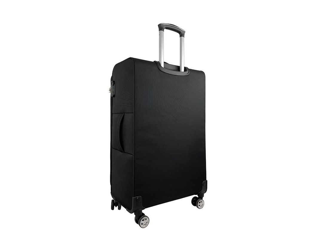 MALA DE VIAGEM GRANDE FLEXÍVEL AIRPORT PRETO 8 RODAS 75CM