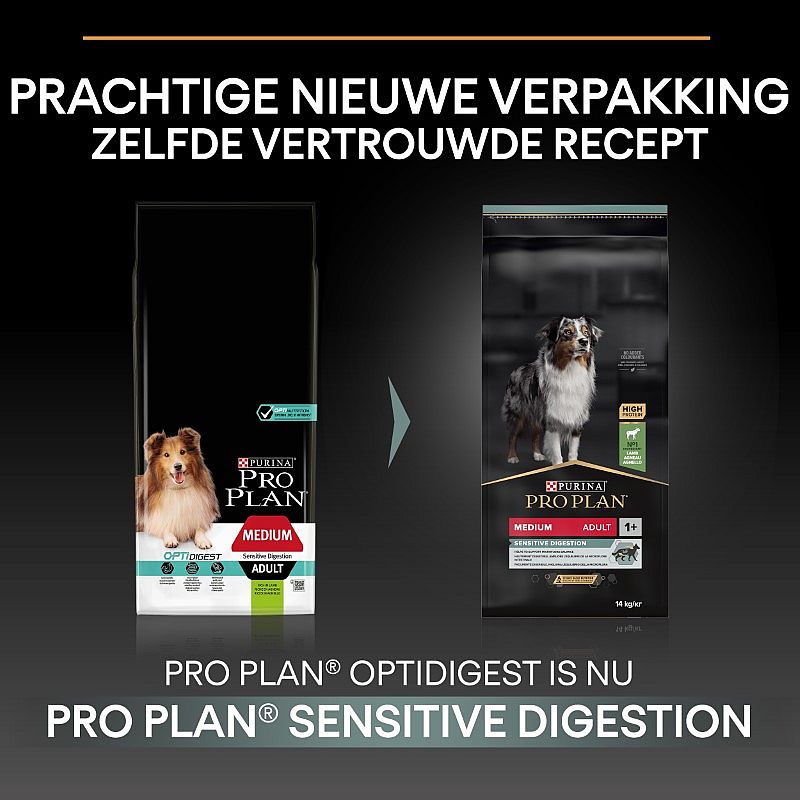Purina Pro Plan Medium Adult Sensitive Digestion Hondenvoer Lam 14 kg | 12821