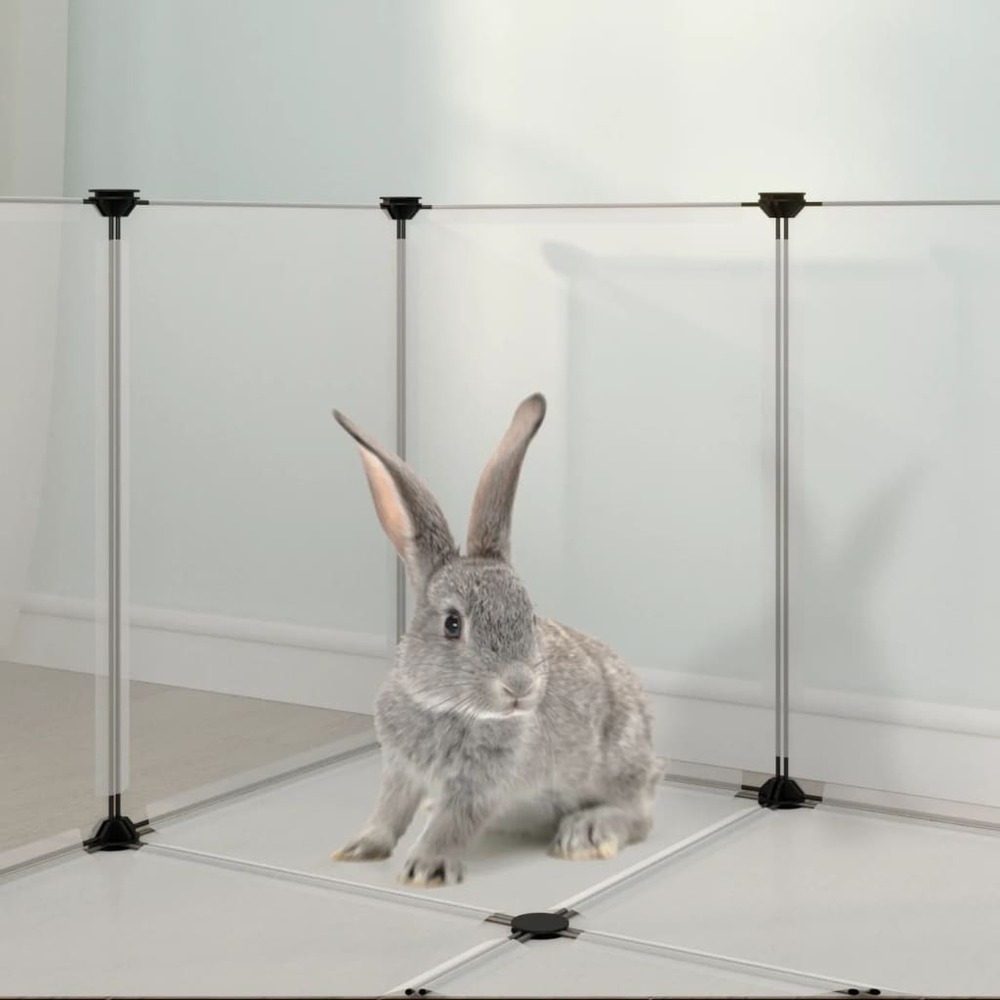 Cage pour petits animaux transparent 144x74x46,5 cm pp et acier