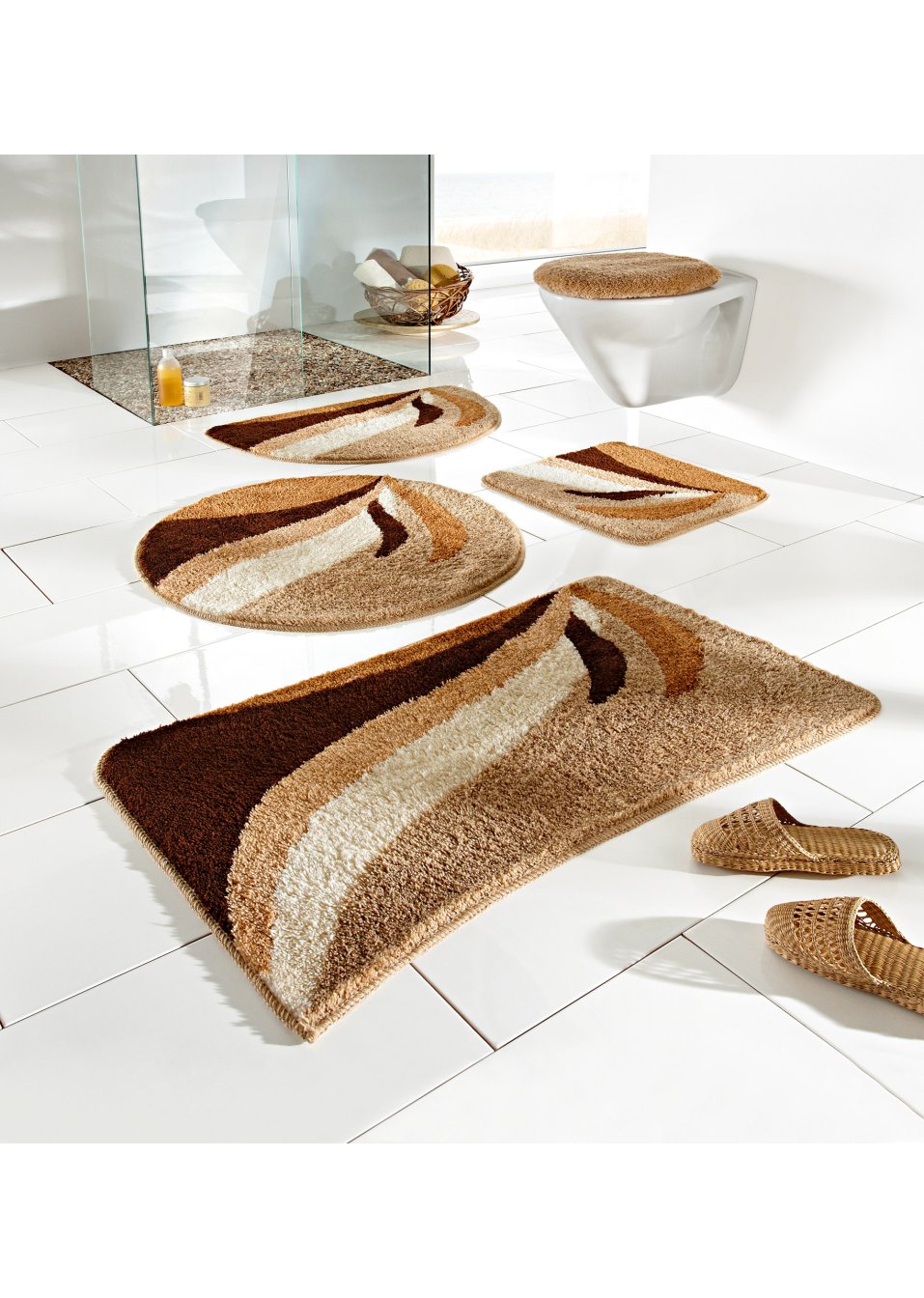 Parure de salle de bain motif vague