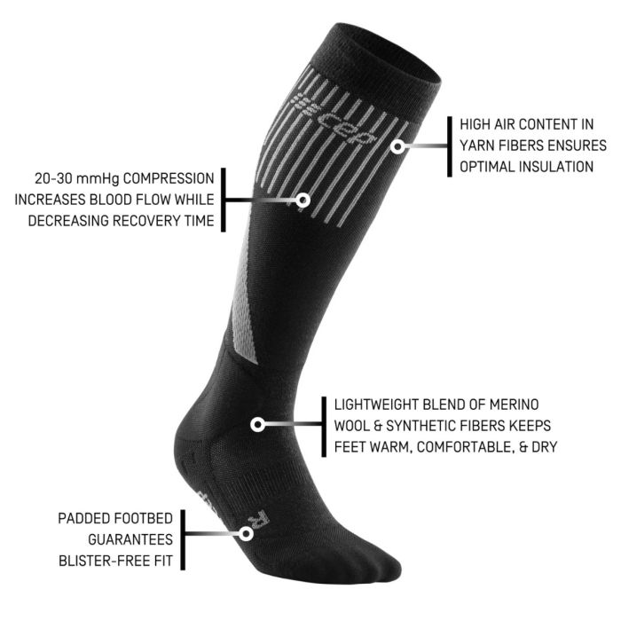CEP Dame Strømper Cold Weather Socks Sort
