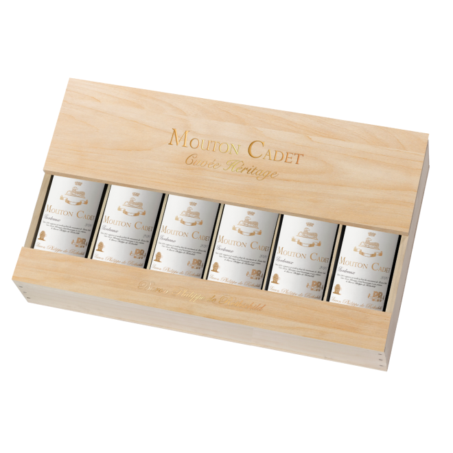Mouton Cadet Cuvée Héritage 2020 Caisse Bois de 6 bouteilles