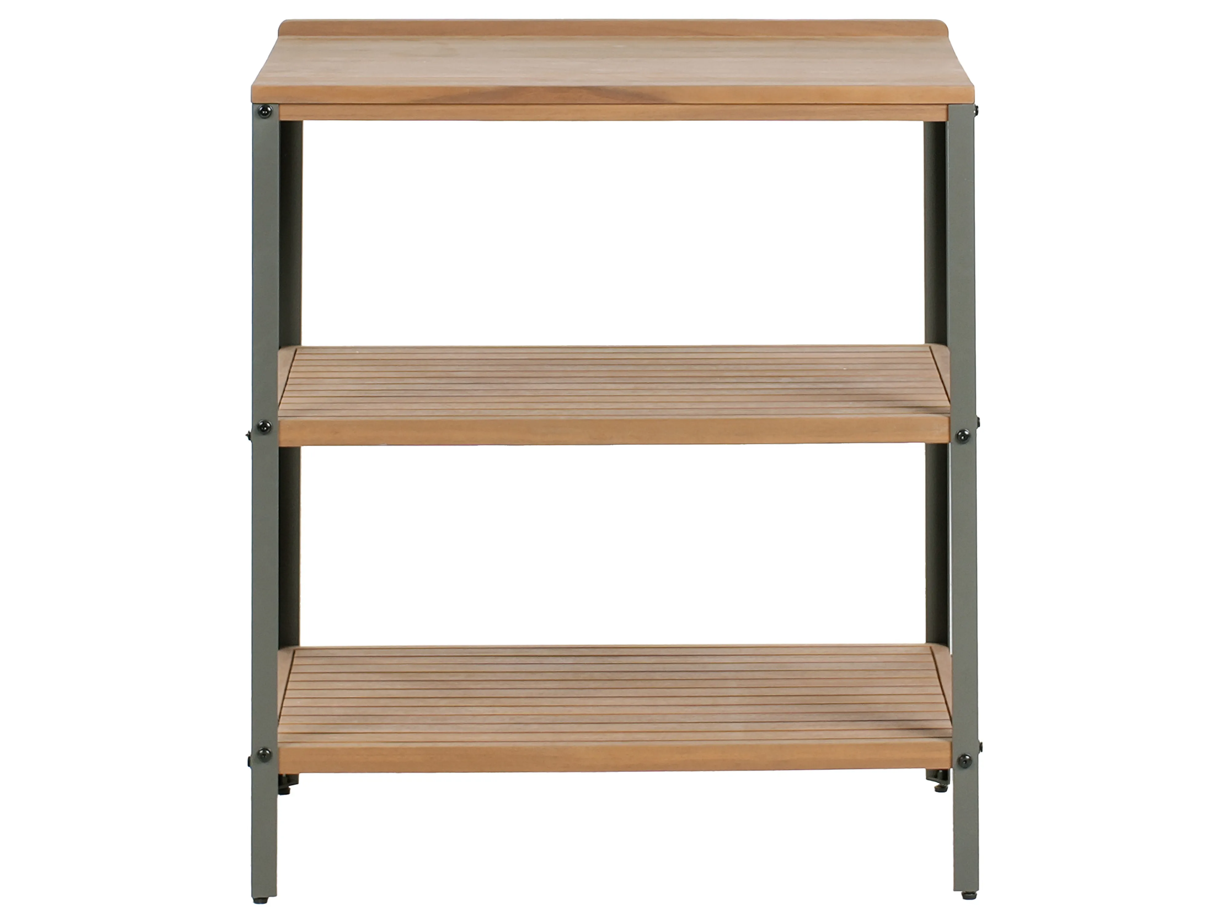 Tuin keukenset 3-delig met spoelbak IVREA Gecertificeerd acaciahout Bruin/zwart