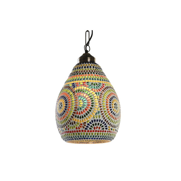 Suspension verre métal multicouleur 25 w (23 x 23 x 33 cm) (2 unités)