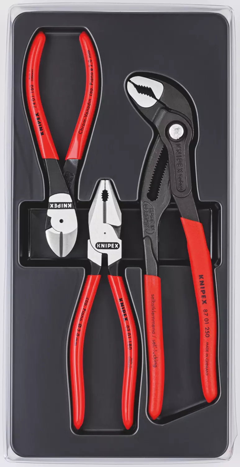 Knipex 00 20 10 3-delige Kracht Tangenset