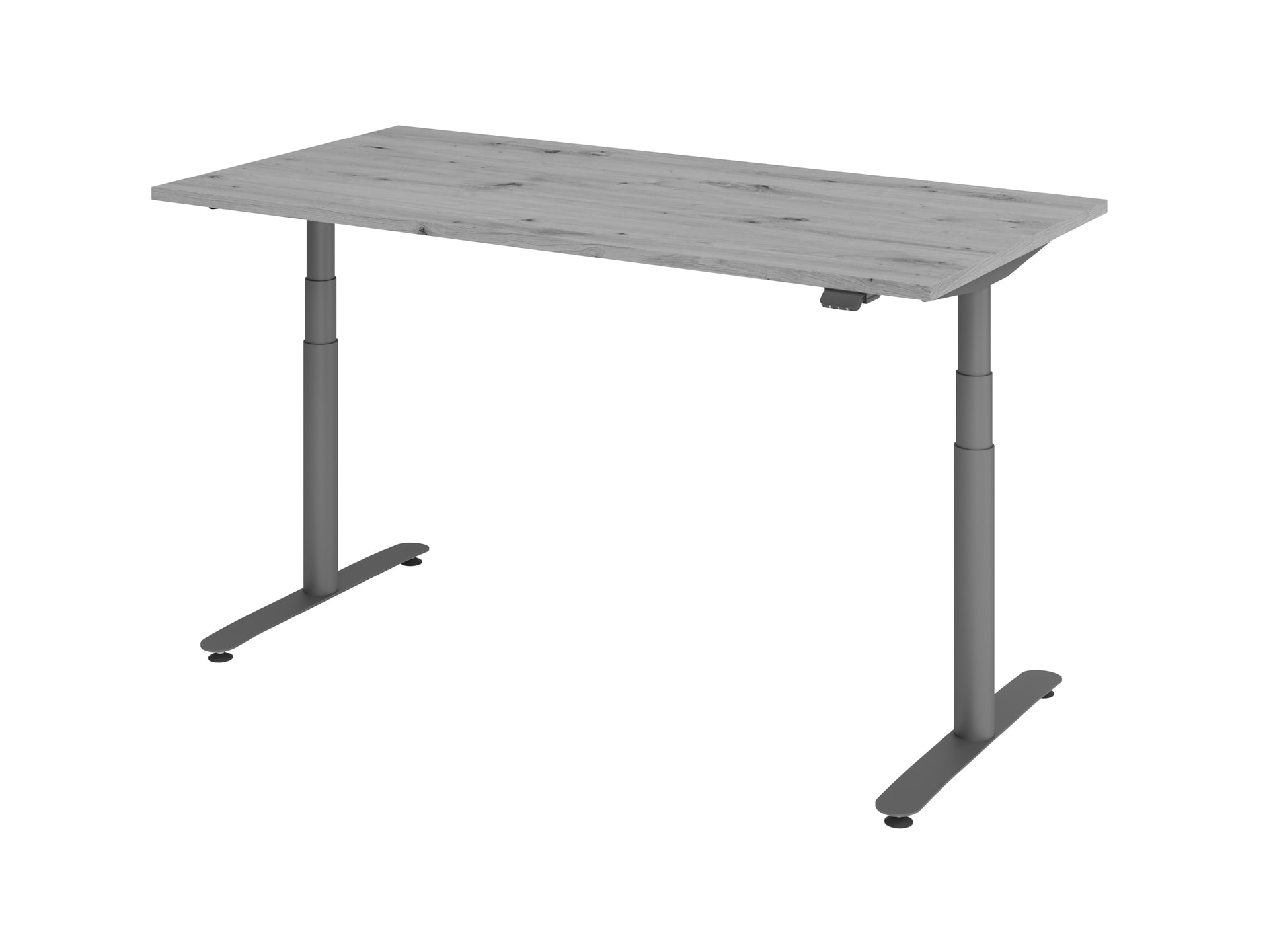 Höhenverstellbarer Schreibtisch 160 x 80 cm Asteiche/ Graphit