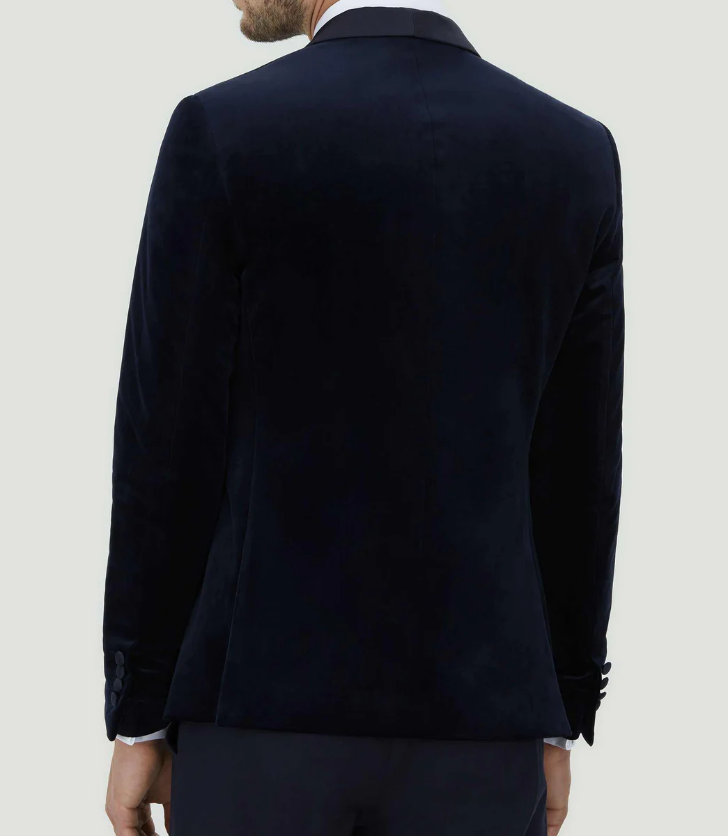 Veste en velours marine 