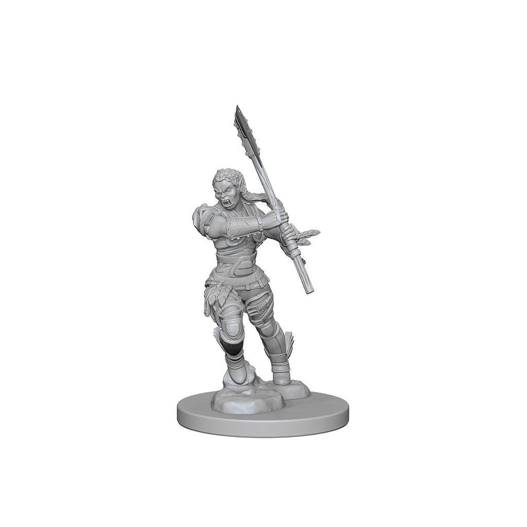 Pathfinder Deepcuts Unpainted Miniatures: Half-Orc Female Barbarian