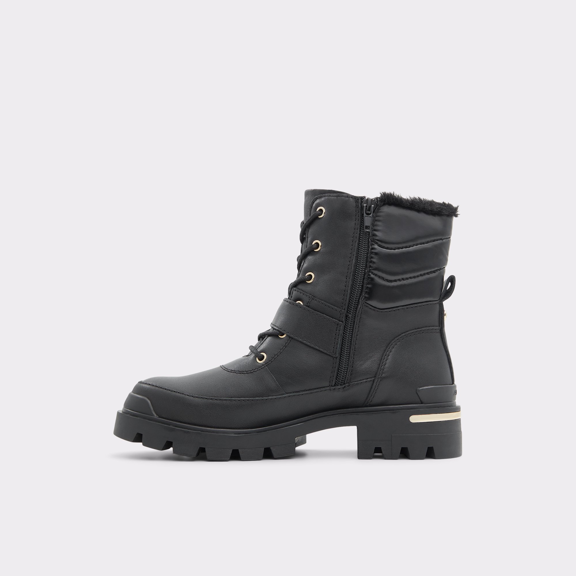 Alpa Black Leather Smooth Women Winter boots