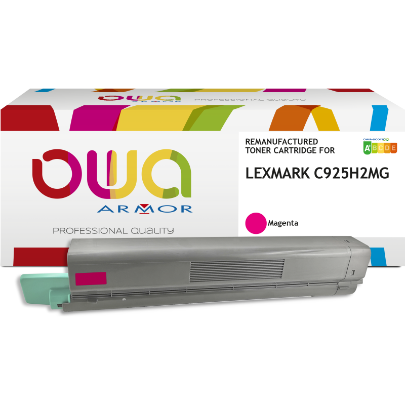 Toner remanufacturé OWA - standard - pour LEXMARK C925H2CG