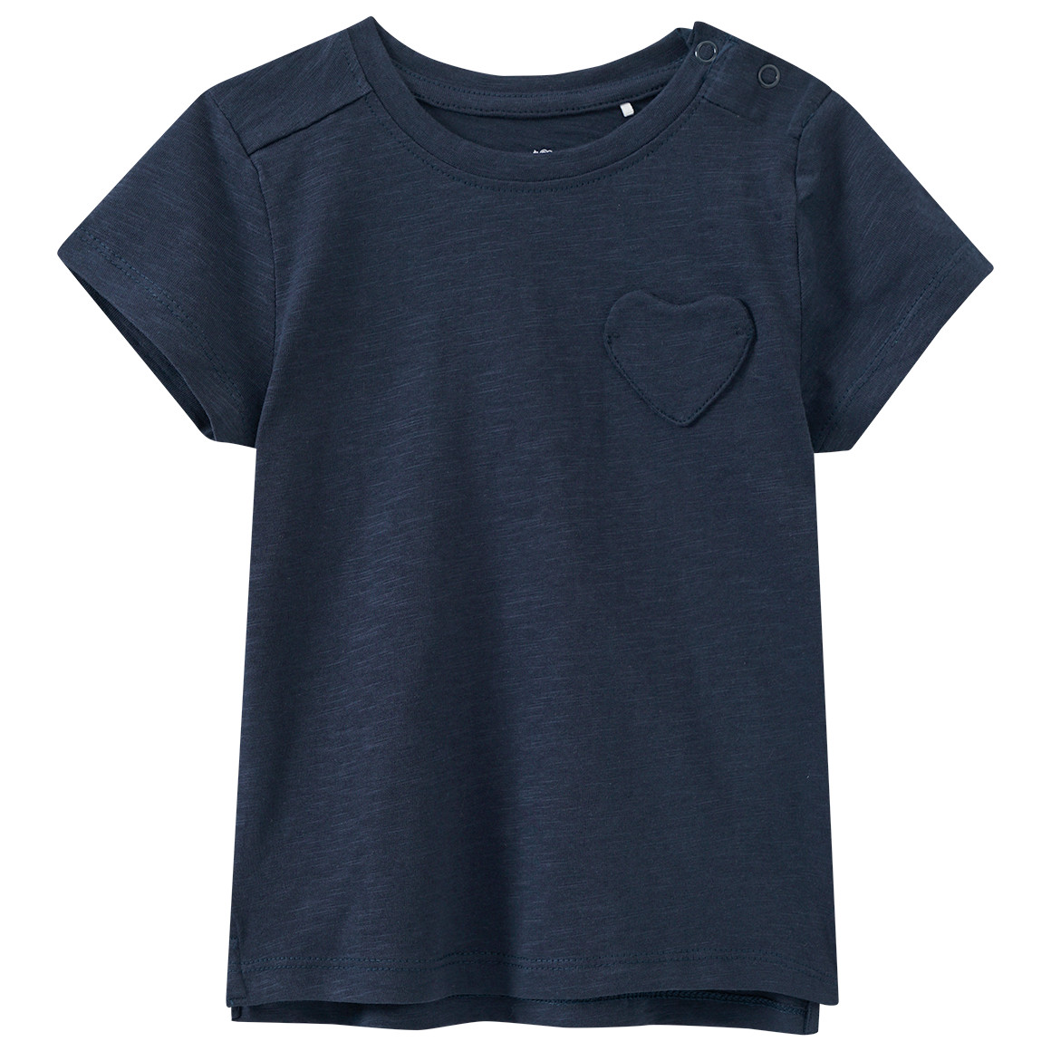Topomini Baby T-Shirt mit Herz-Tasche dunkelblau