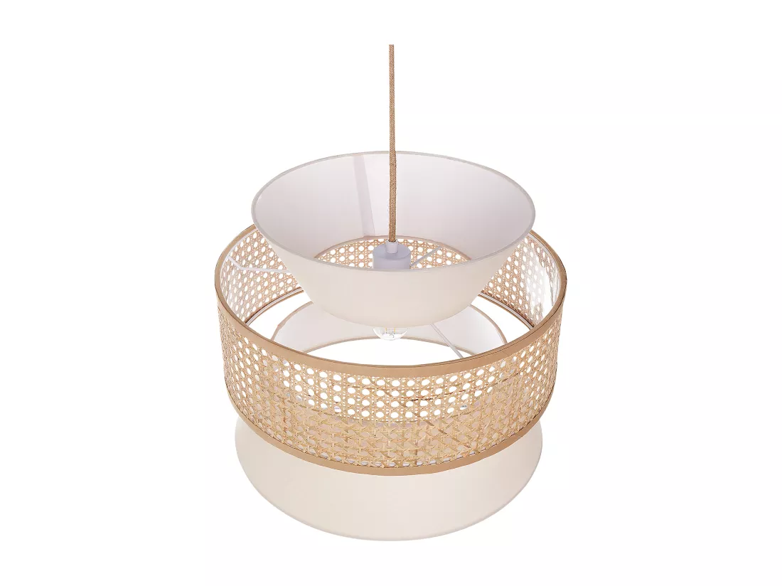 Lampe suspension LUYANO Rotin Beige